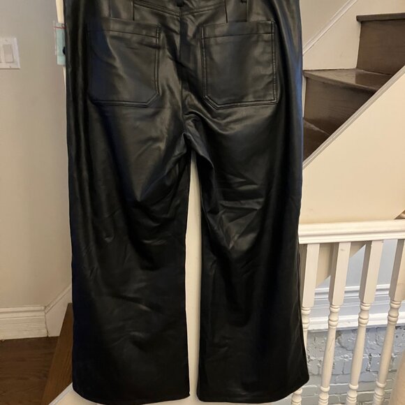 Maeve Black Leather Pants NWT FLAW - Picture 6 of 11